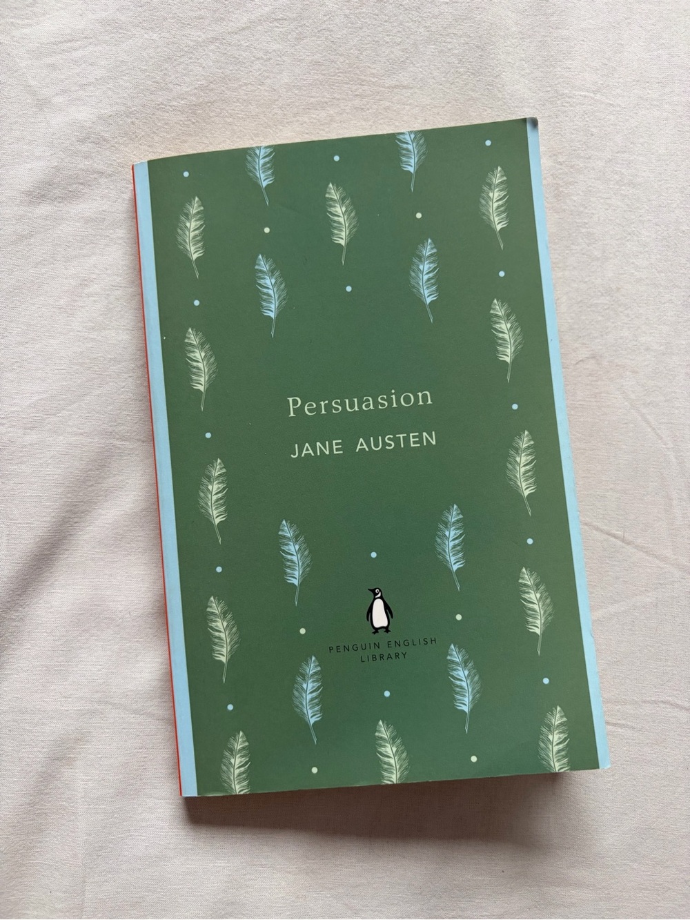 Original Penguin Green and Light Blue Feather-Patterned Paperback